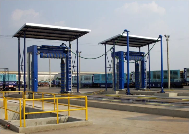 Risense Fully Automatic Rollover Bus Wash Machine China tunnel car wash machine with 4 brushes hot sale price best quality