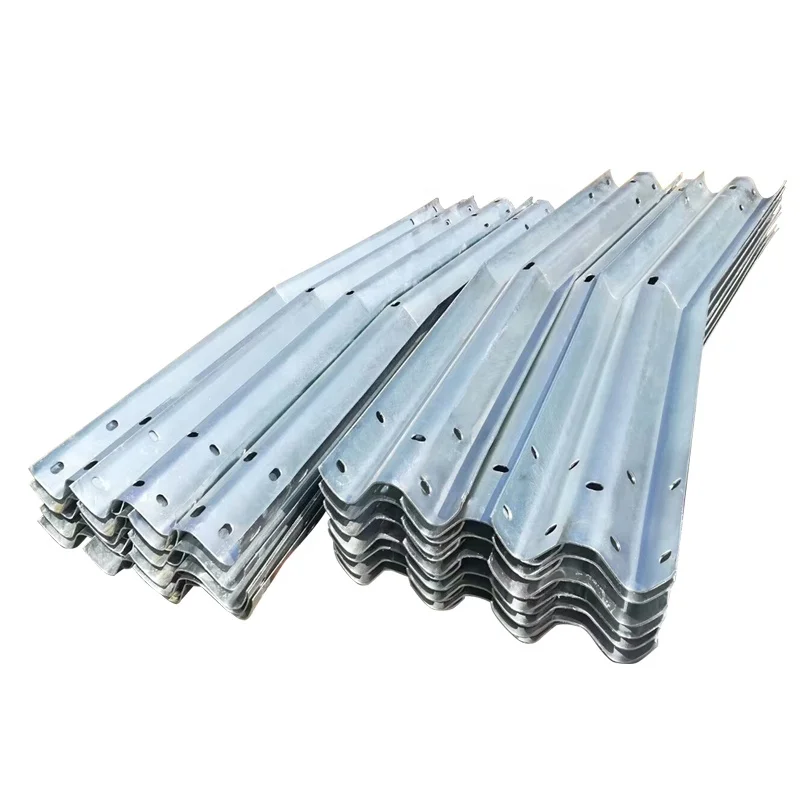 Galvanized Steel Highway Guardrail with Two Waves Design for Enhanced Safety and Security Traffic Barrier