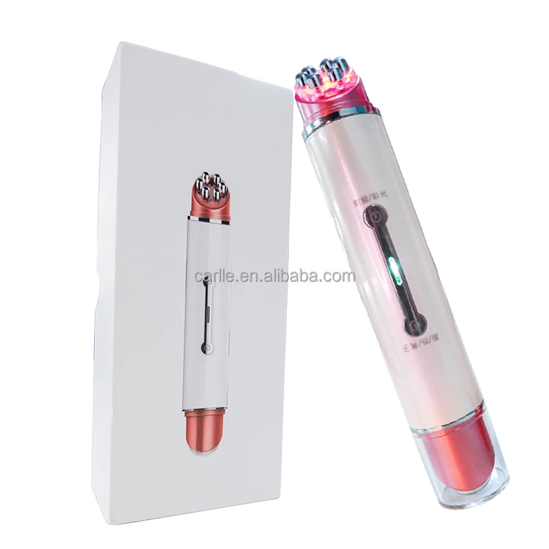 Portable Face Pen Handheld Beauty Device Mini Electric Ion Eye Massager Rechargeable Anti-puffiness Heating Facial Massager