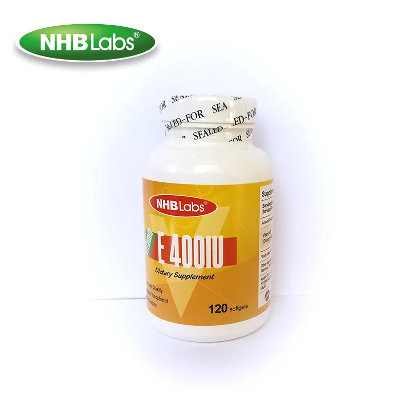 Health foods 500mg/1000mg Synthetic/Natural Vitamin E softgel in blister card