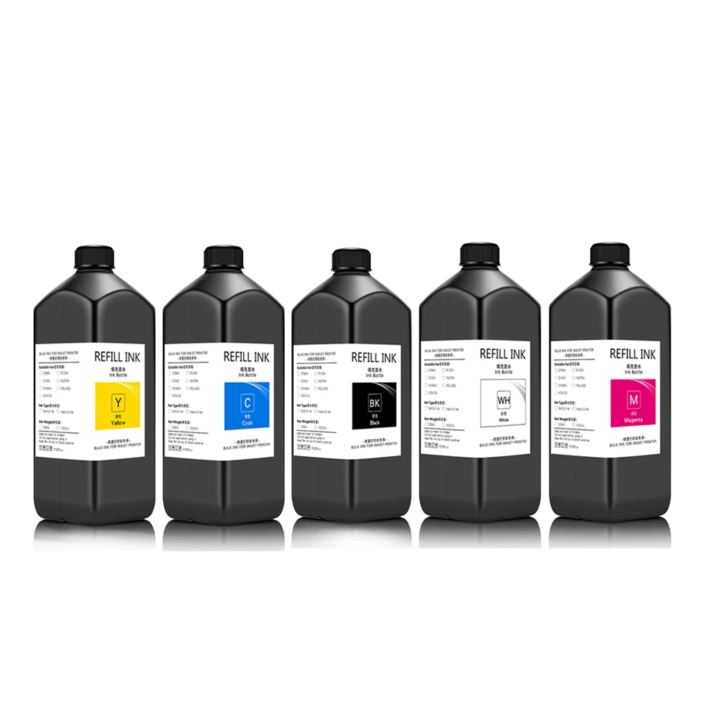 Ocbestjet Matelic Offset Hard Pvc Edge Banding 26099 UV LED Ink & Varnish For Ricoh Gen 5 T Shirt Printing Machine Printer