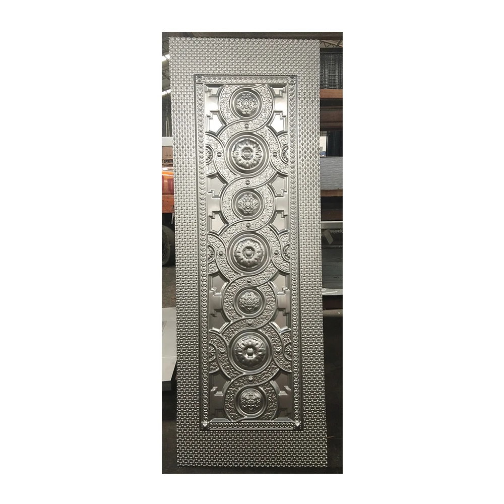 steel doors skin sheet cold embossed stamped panel moulded plate for houses gate exterior metal moulding skin interior