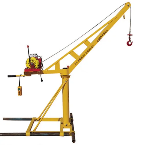 360 degrees rotate 0.5ton 1ton 2ton outdoor use mini engine crane construction lift crane