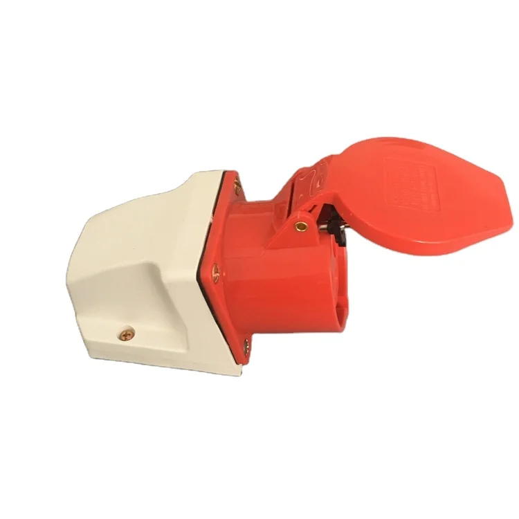 Electrical Plugs Sockets 32 Amp Industrial Plug Surface Mounted Water Proof Socket Outlet