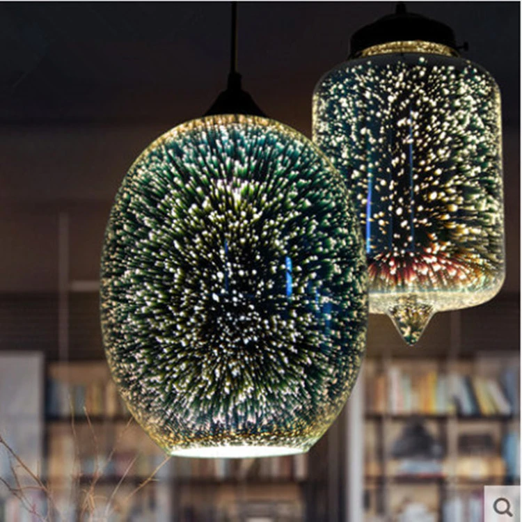 New Arrival 3D glass Single Head  Lamp Modern Creative 3D Fireworks Glass Ball Lights
