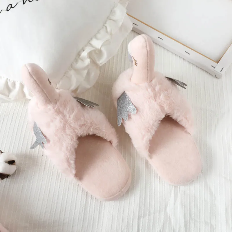 Soft Cute Plush Animal Slipper Flamingo Plush Slippers plush Flamingo parent child slippers