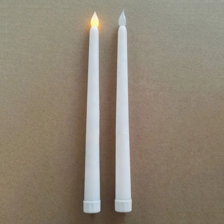 27 cm tall use battery Led taper long flameless candle similar to the real candle light flash for candelabra decoration wedding
