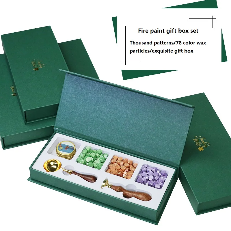 Complete set of lacquer seal set, European retro lacquer set, wax granule lacquer gift box