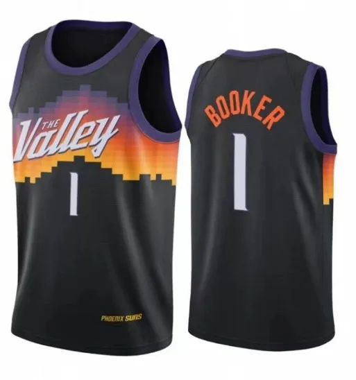 21 новейшая баскетбольная майка лучшее качество Мужская с вышивкой Suns