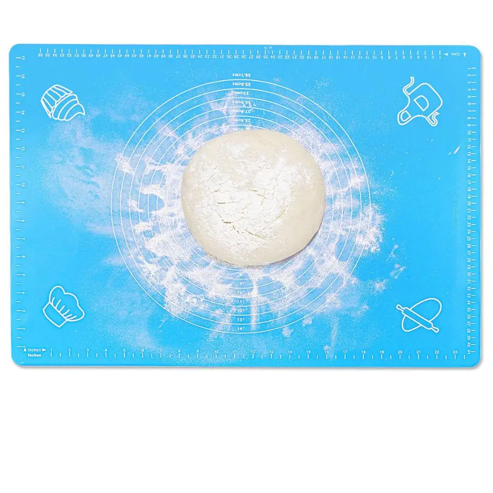 Силиконовый антипригарный кондитерский коврик для раскатки теста с измерениями