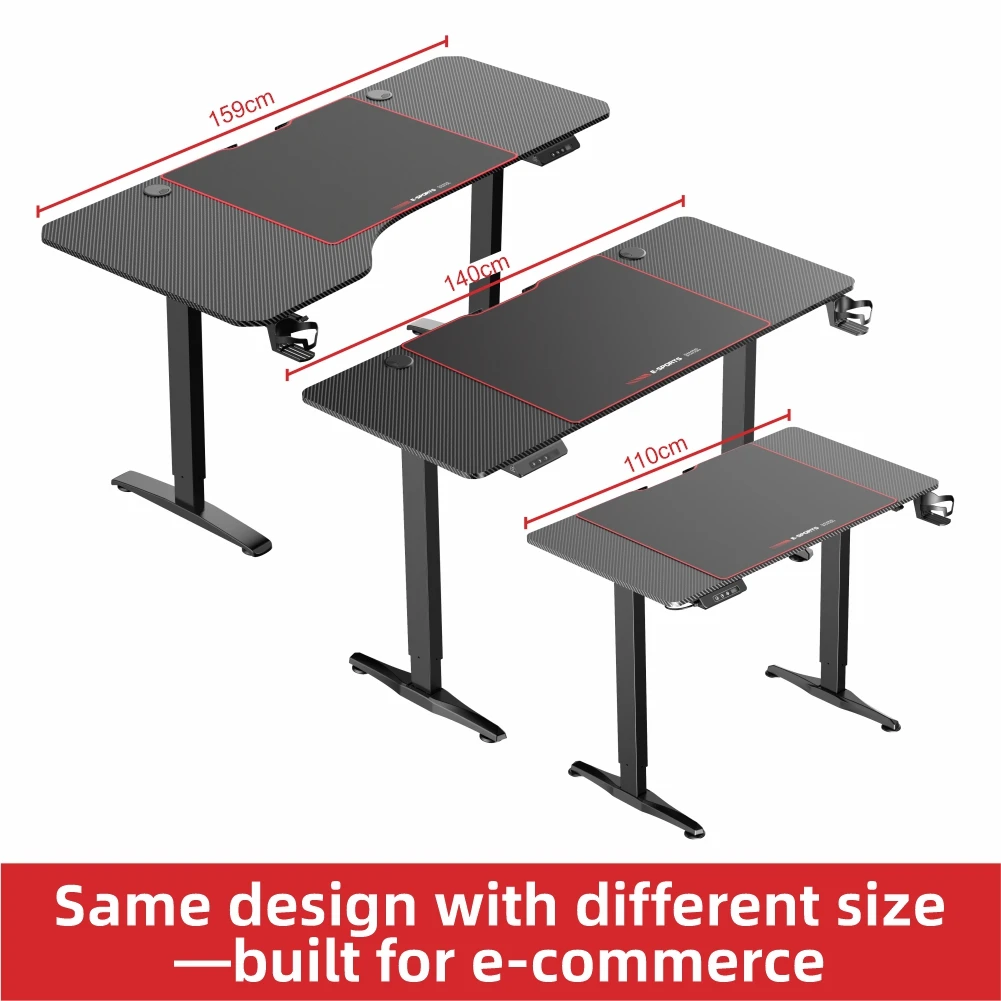 Ergonomic office furniture electric motor standing desk gaming desk table computer gaming desk