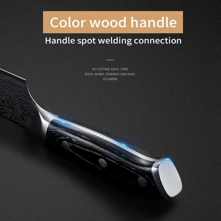 Professional custom kitchen utility knife wood handle germany stainless steel 8 inch chef knives