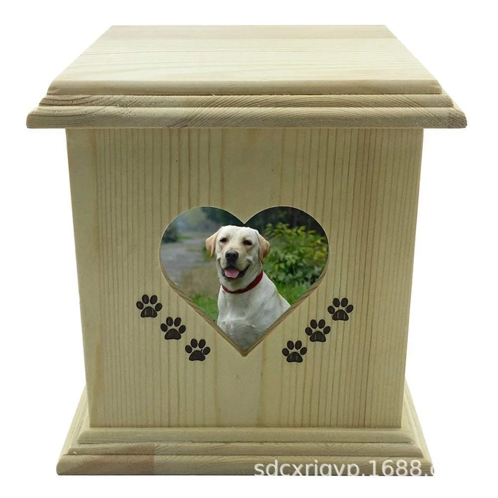 
High quality non perishable waterproof dog urn cat curn solid wood urn pet urn can be customized 