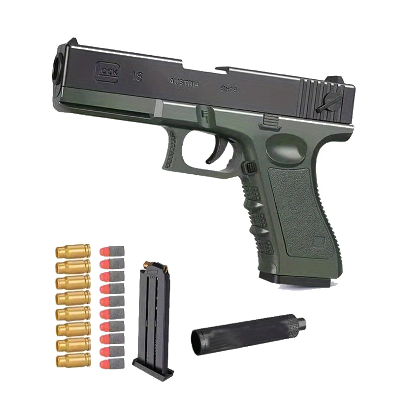 Manual soft EVA bullet rifle ejection shell gum toy kid adult gun toy