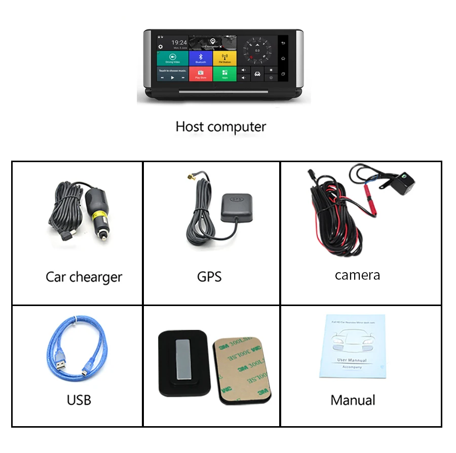 Лидер продаж Amazon 1 Гб + 8 ГБ/16 ГБ 2 32 GPS-навигатор для грузовика Автомобильный видеорегистратор с ночным видением 2022 дюйма
