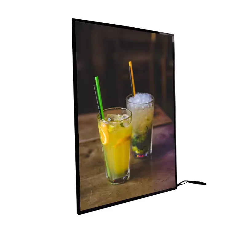 wall hanging Display A1/A2/A3/A4 Aluminum Poster Frame Snap Ultra slim Advertising Metal Lighting Led Light Box