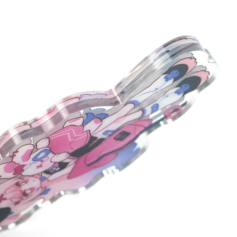 Vograce Luxurious Personalized Custom Irregular Mirror Charms Small Acrylic Mirror Keychain