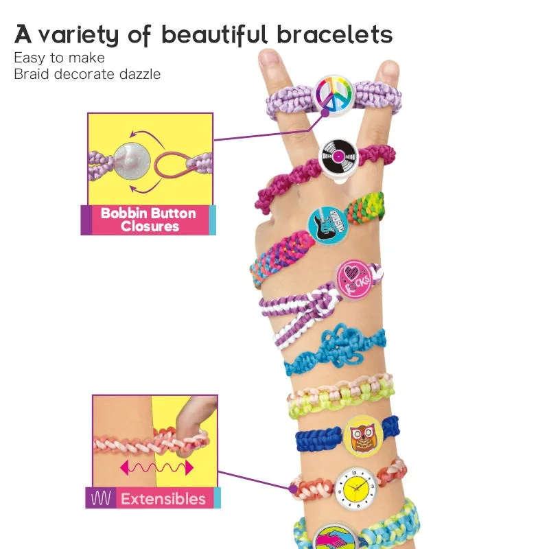 KSF Wholesale Fast Knit Custom Braided Bracelet Machine Kids Diy Toys 2023 For Girls
