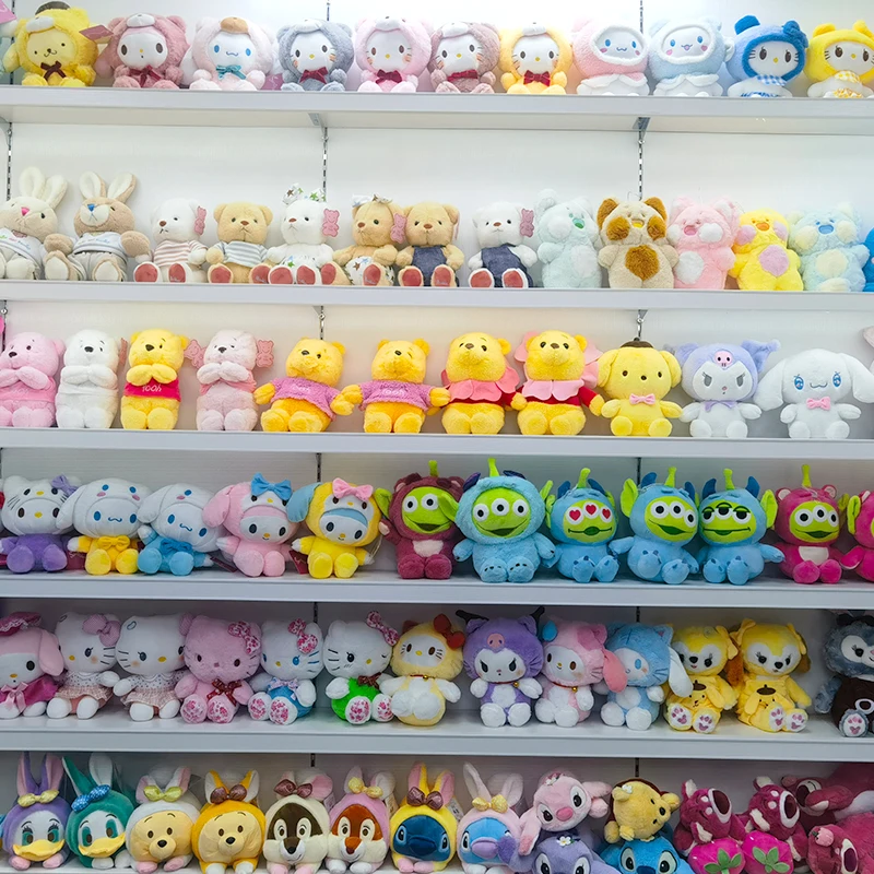 Hot selling cartoon plush doll 15-20cm mixed plush toy plush doll claw machine