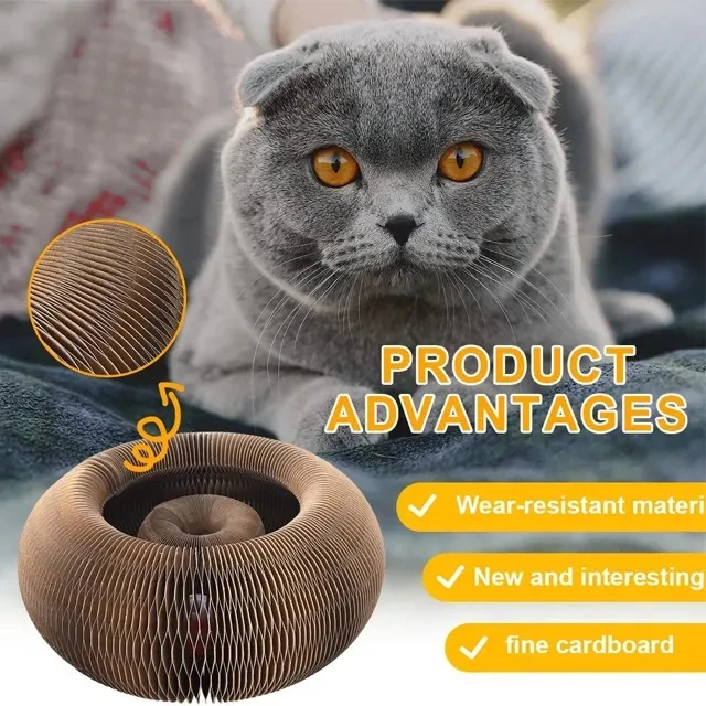 hot selling Magic Organ cat scratching board corrugated paper board cat grinding claw Cat Toys with ball
