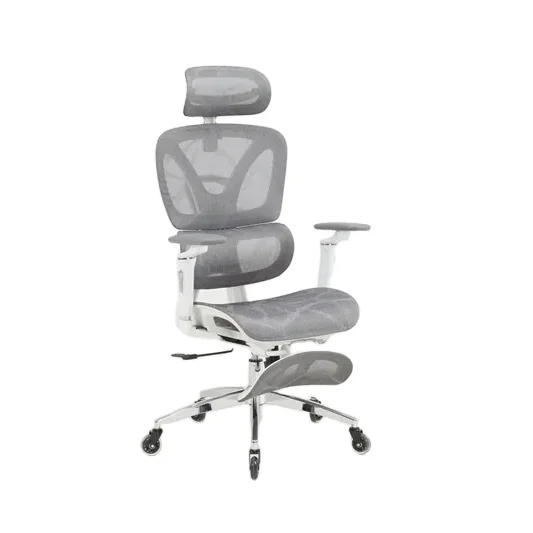 Ergonomic Office Chair with Lift Black Mesh and Fixed Armrest Modern Style Silla De Aluminio Fabric Material
