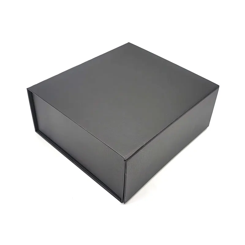 RTS Folding Luxury Gift Packaging Recyclable Black Cardboard Magnetic Paper Boxes