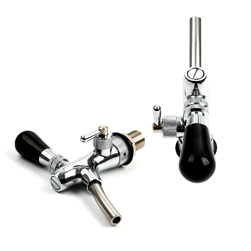 Strong And Durable Bar Mobile Beer Tap Brass Draught Beer Tap With Black Rubber Handle