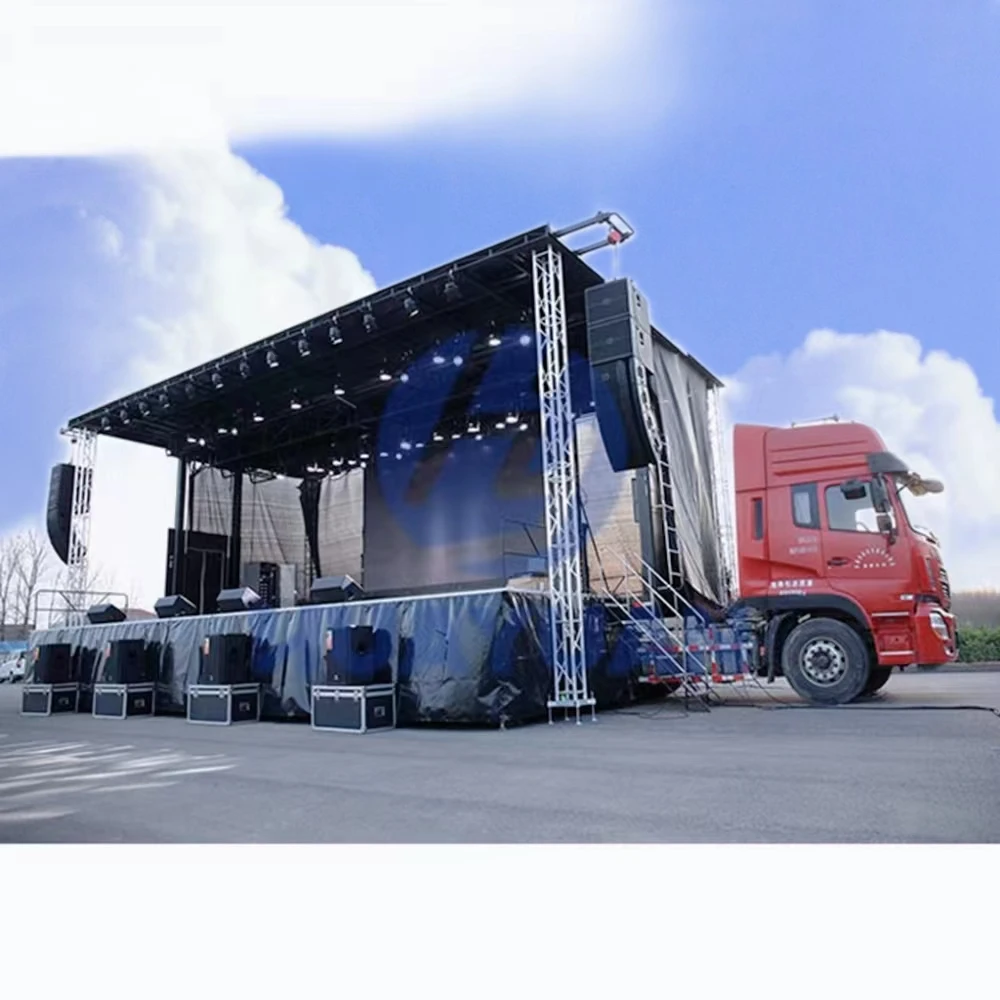 S585 Mobile Podium Stage event gospel crusade stage for evangelism mobile stage