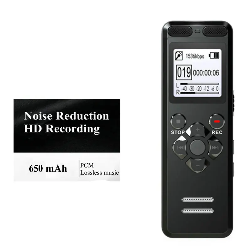 V36 Mini Portable Easy-operate Digital Voice Recorder for Students Class Lecture HD Recording Telephone Audio Recording