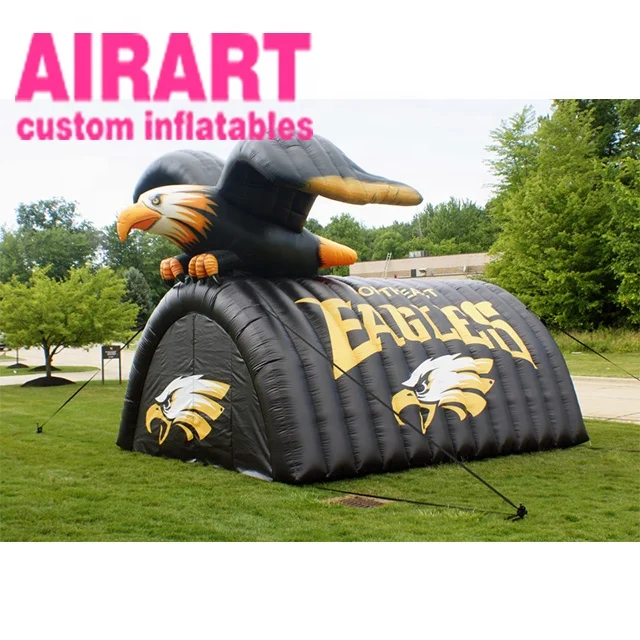 Giant advertisement inflatable mascot tunnel inflatable tiger football tunnel for game entrance