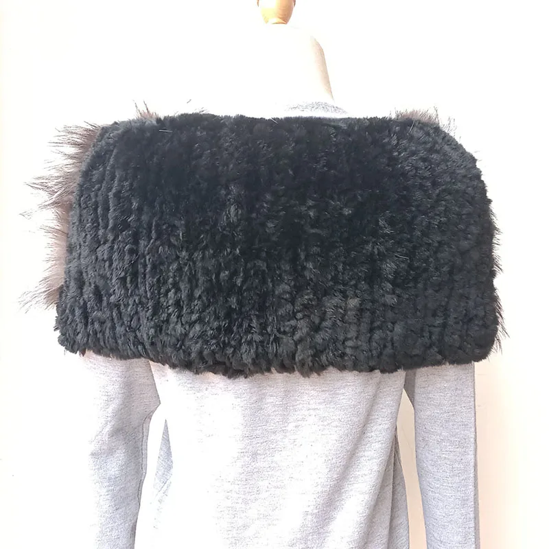 Women Winter Warm Genuine Fox Fur Shoulder Warmer Fashion Luxury Female Genuine Fur Poncho Fluffy Beautiful Natural Fur Scarf