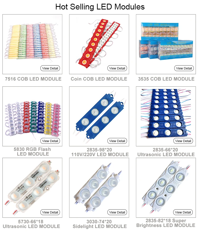 Factory Bottom Price White Red Blue Green Yellow Pink Color DC 12V 24V 0.6W 5054 LED Module For Light Box