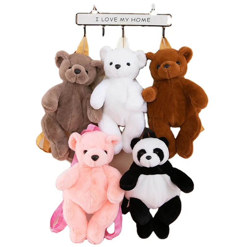Kawaii Panda белый медведь плюшевый рюкзак для детей мультяшный кошелек милый монет животный