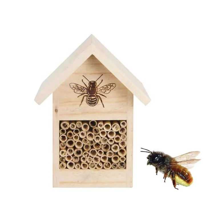 Wholesale craft gift product bird house nest aviary natural custom outdoor wood insect house bee cage house