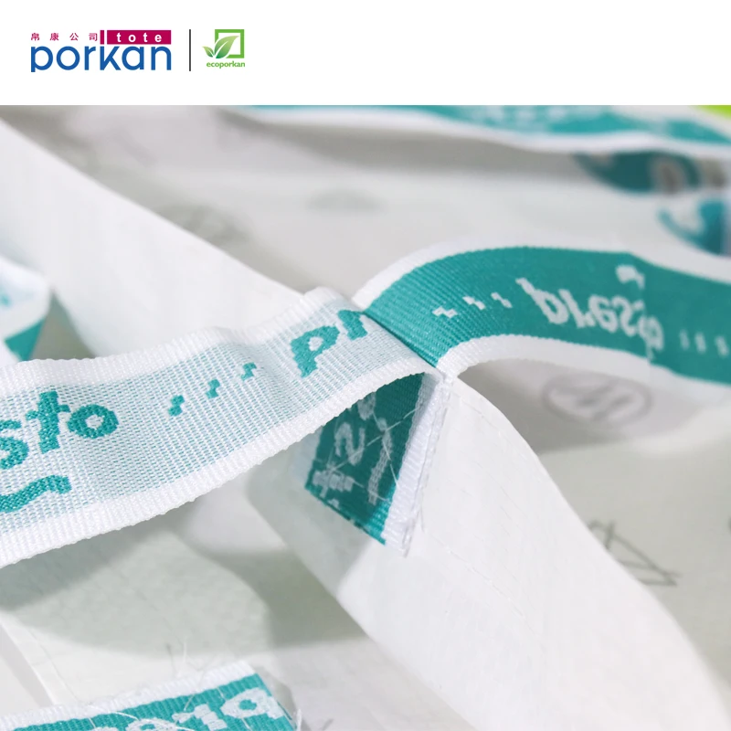 Special Hot Selling PP Woven Bag Roll Eco Friendly Shopping Tote Bag Recycled PP Jumbo Bag Webbing Handles with Logo Embroider