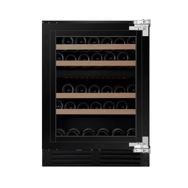 Customized Door Panel wine cellar Scratch-resistant worktop fan cooling wine fridge sliding rails optional multiple colors light