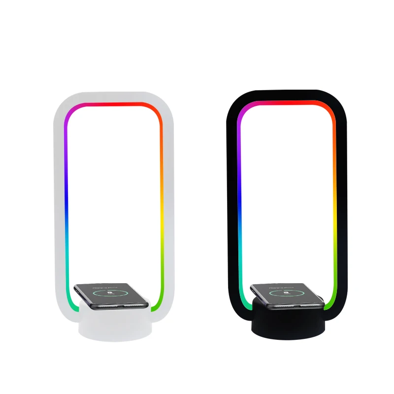 NEW 2022!phone wireless charger design table lamp with remote control Wireless charger phone
