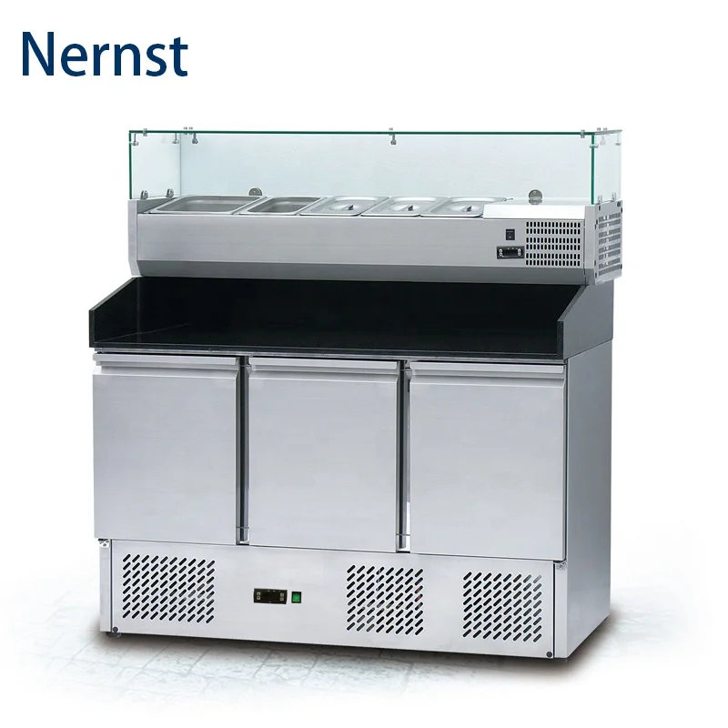 2 doors Marble Table Salad Worktable Chiller / Sandwich Worktable / Sandwich refrigerated worktop