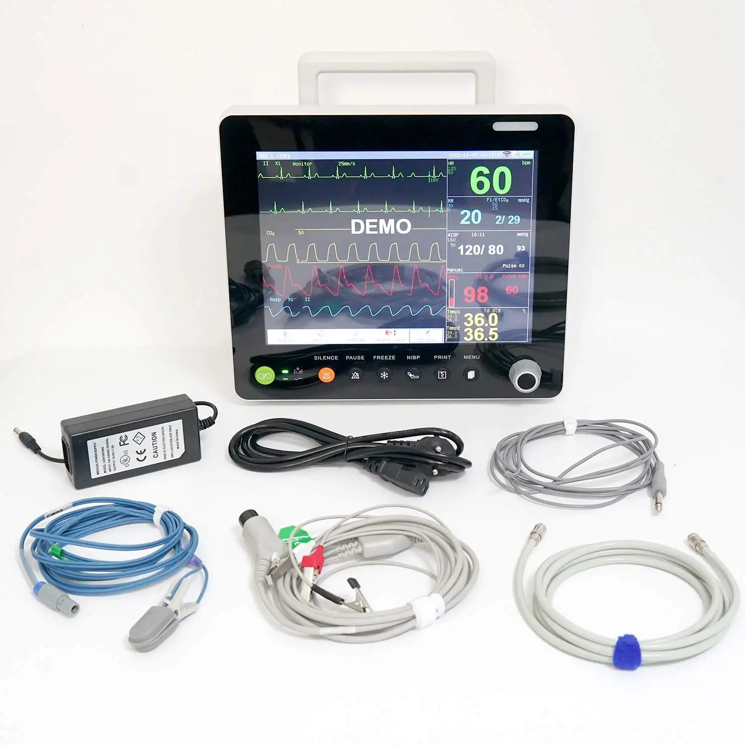 MT Medical  MTUN8000AV Touch Screen Hospital Clinic Vital Signs Monitor Medical Equipment ICU CCU Module Patient Monitor