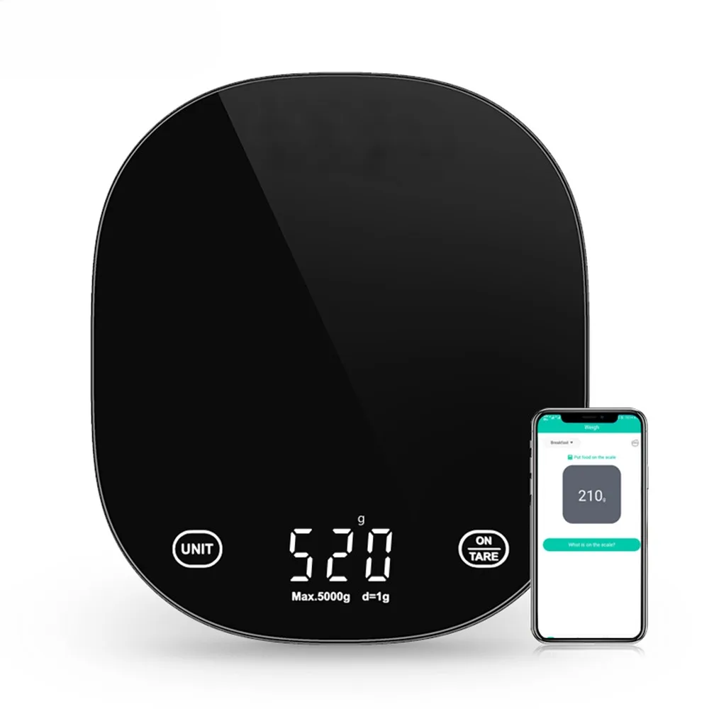 Smart Kitchen Food Nutrition Scale with APP 5kg Portable Digital Scale Electronic Measuring Weight Scale