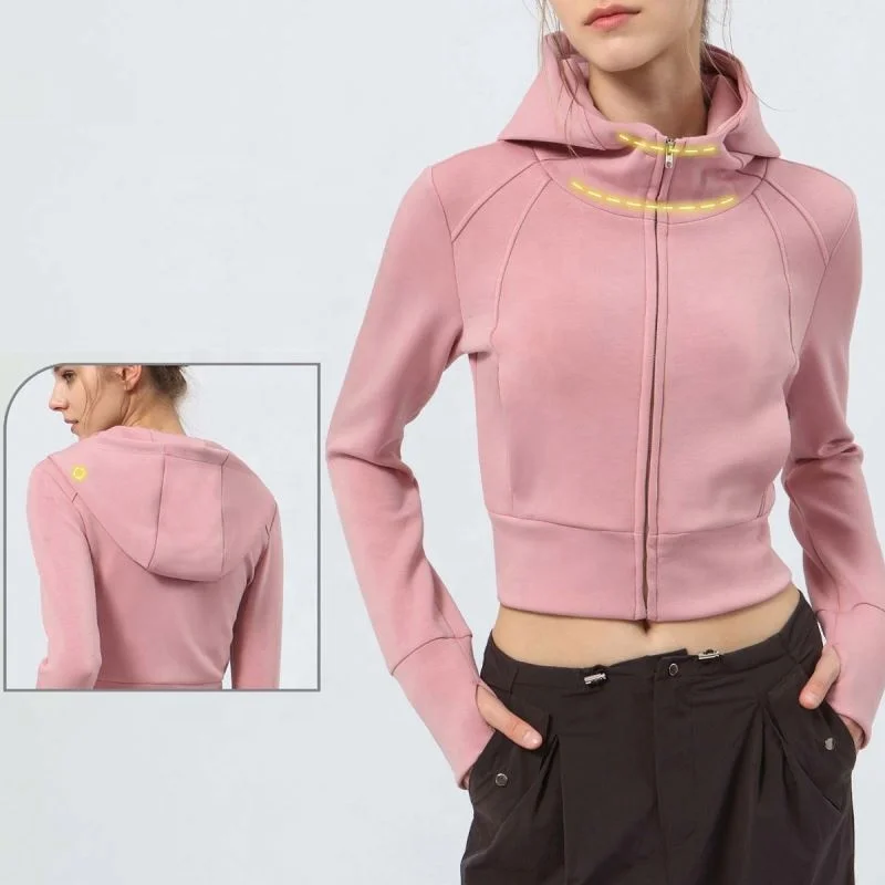 Wholesale ladies outdoor winter comfort and warm zippered Lulu jacket sprinter