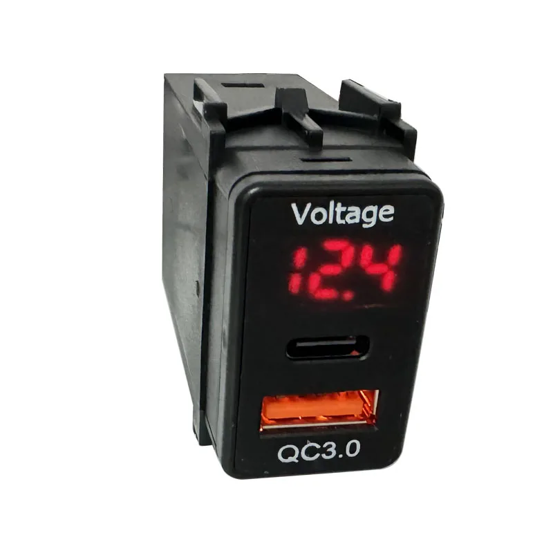 QC3.0 +PD3.0 USB Power Socket 60W  Type C & Quick Charge 3.0 Car Charger USB Adapter for Smart Phone  Android GPS Use for Nissan