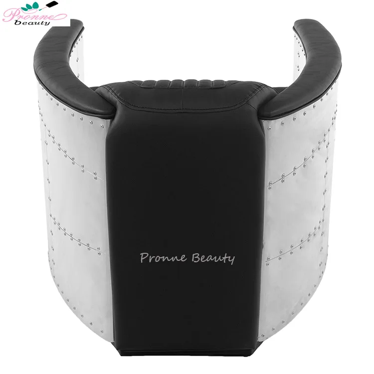 PronneBeauty Salon Furniture Waiting Area Vintage Aluminum Armchair Nordic Lounge Chair