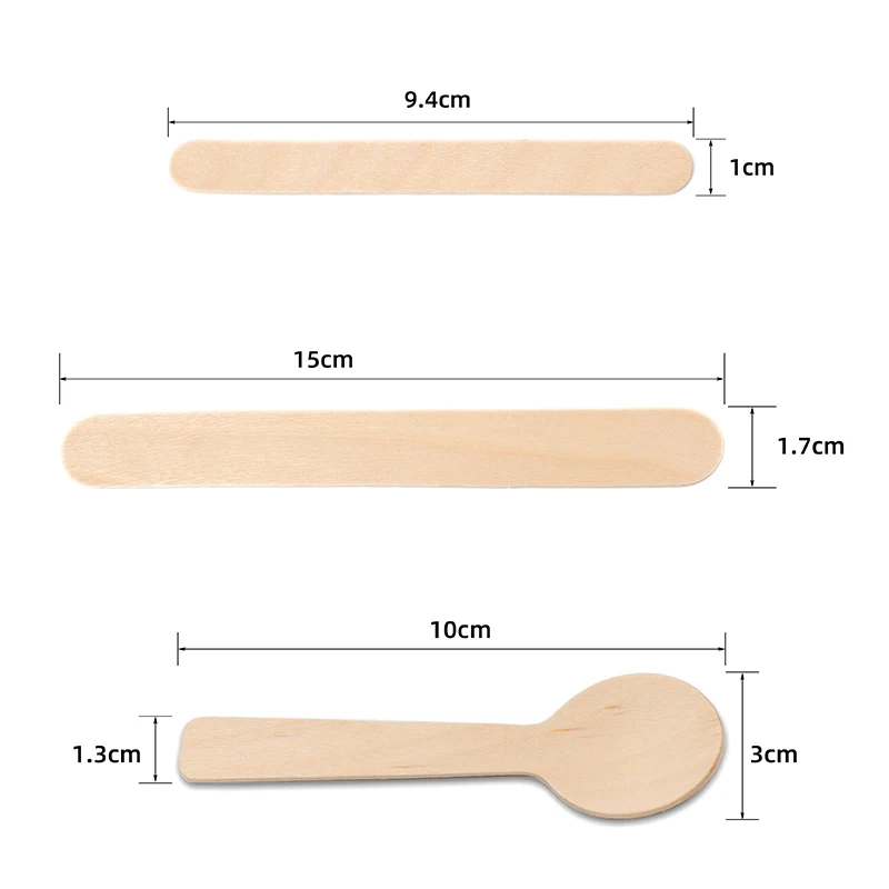 Professional Size Popsicle Hard Salon Depilatory Disposable Tongue depressor Spatula Wooden Wax Stick Hair Removal Applicator