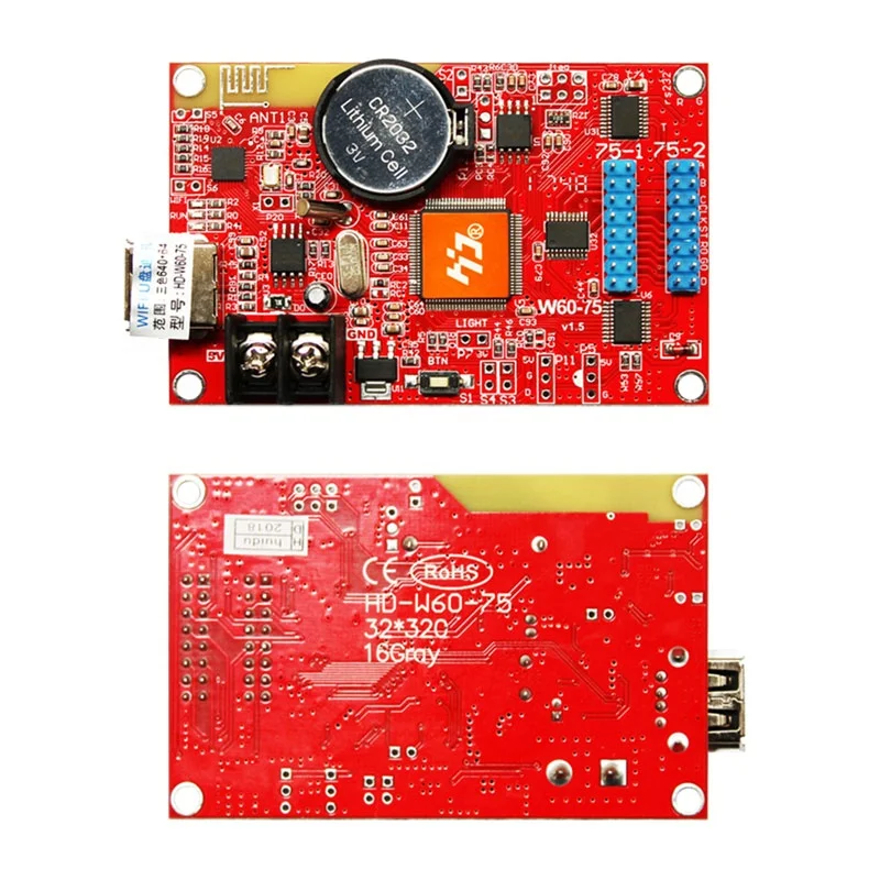Лучшее качество hd-w60-75 Wi-Fi светодиодный синхронный контрольная карта HUB75 интерфейс для прозрачный СВЕТОДИОДНЫЙ дисплей мягкий