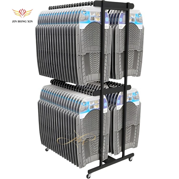 Wholesale Custom Auto Parts Shop Flooring Stands Metal Car Accessories Display Rack For Steering Wheel Cover And Mat