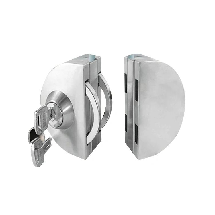 
Factory direct supply cheap central lock for non-opening semicircular glass door 