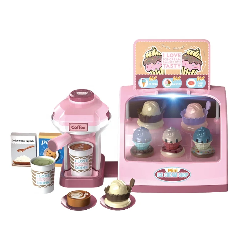 2024 Hot Selling New Shopping Fun Toy Coffee Ice Cream Shop With Light&Sound and Included 3* 1.5V' AG13 Batteries