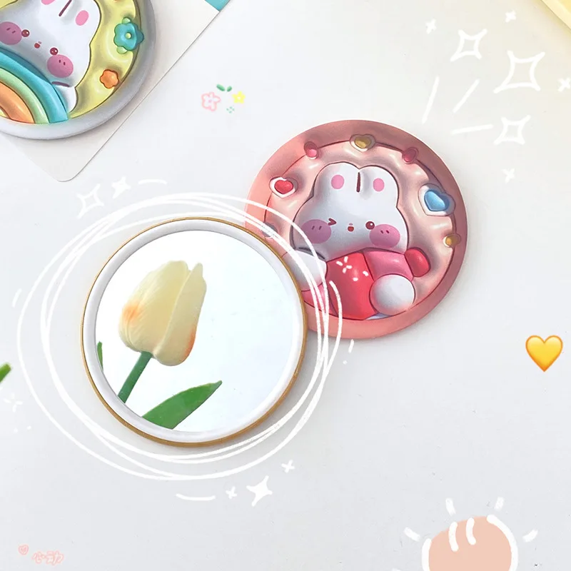 ZONZHU Customize Portable Mirror10 Cartoon Small Round Mirror Pocket Different Design Diameter of 7cm