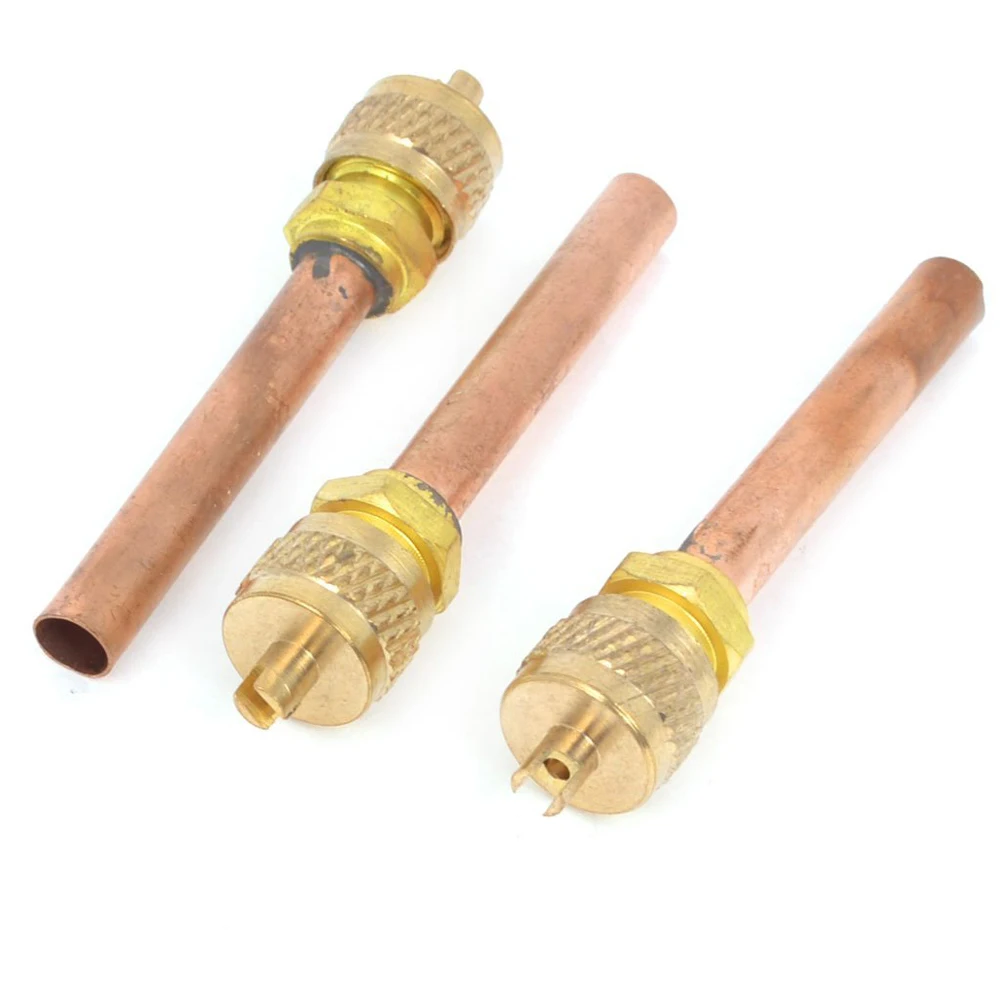 Low price brass refrigerant charging valve for air